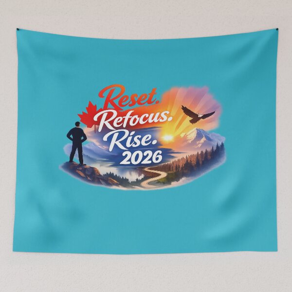 Item preview, Reset Refocus Rise 2026 – New Year's Motivational T-Shirt Canada | Inspiring Design 2026 Goals designed and sold by mocci10.
