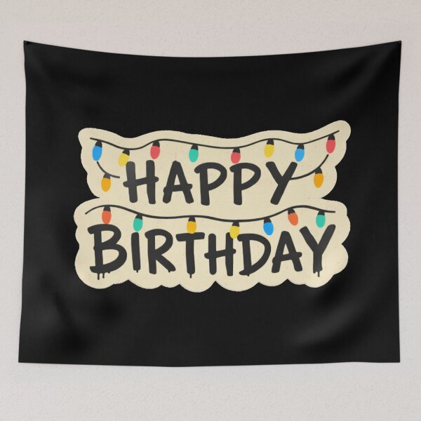 Item preview, happy birthday in the word in hawkins designed and sold by zuzzelek44.
