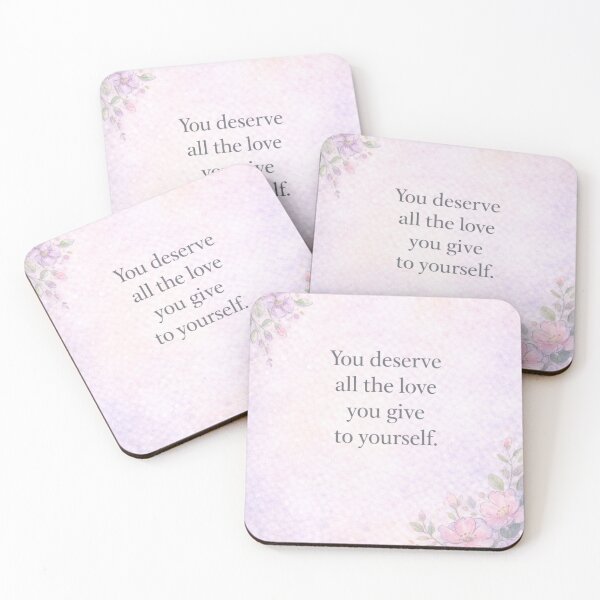 Item preview, You Deserve All The Love You Give – Self Love Quote Art designed and sold by PunchDrop.