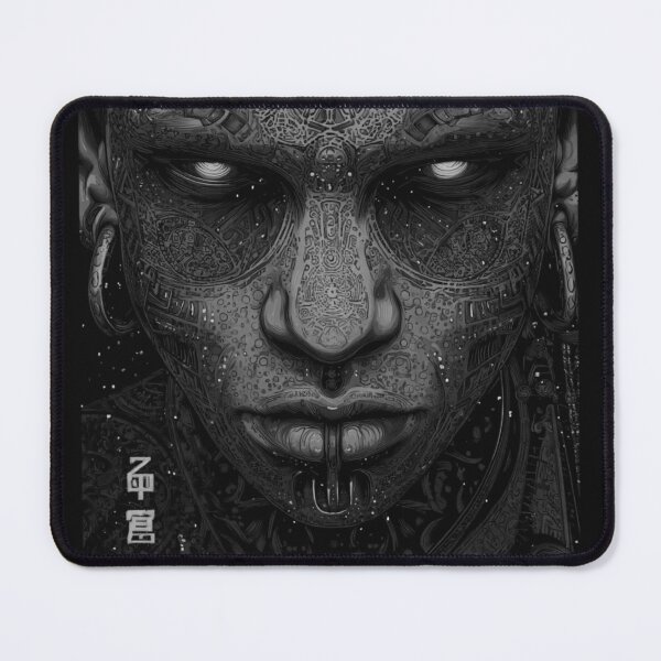 Item preview, Blackwork Cyber Ritual Mask designed and sold by DarkSpaceVibes.