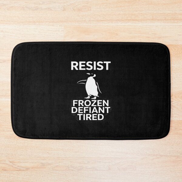 Item preview, Resist Penguin Frozen Defiant Tired Activism designed and sold by AquaKiev.