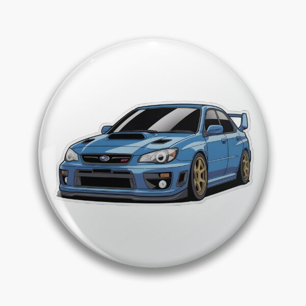 Item preview, Blue Subaru WRX STI Rally-Inspired Performance Car Sticker designed and sold by PalmixArt.
