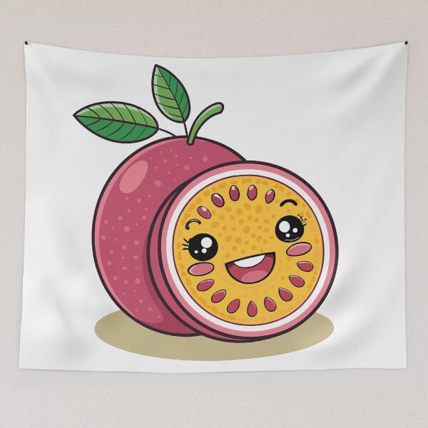 Item preview, Cute Passion Fruit Kawaii Cartoon | Smiling Tropical Fruit Design designed and sold by VividOrganica.