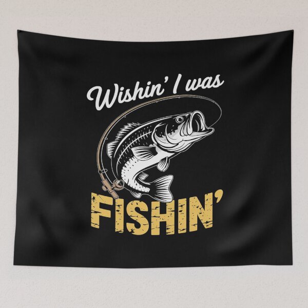 Item preview, Wishing I Was Fishing Fisherman designed and sold by FadeOfThrone.