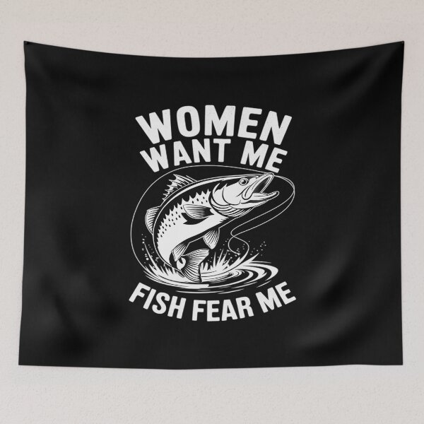 Item preview, Women Want Me Fish Fear Me Men's Black Humor Fishing  designed and sold by MarryIsMonth.