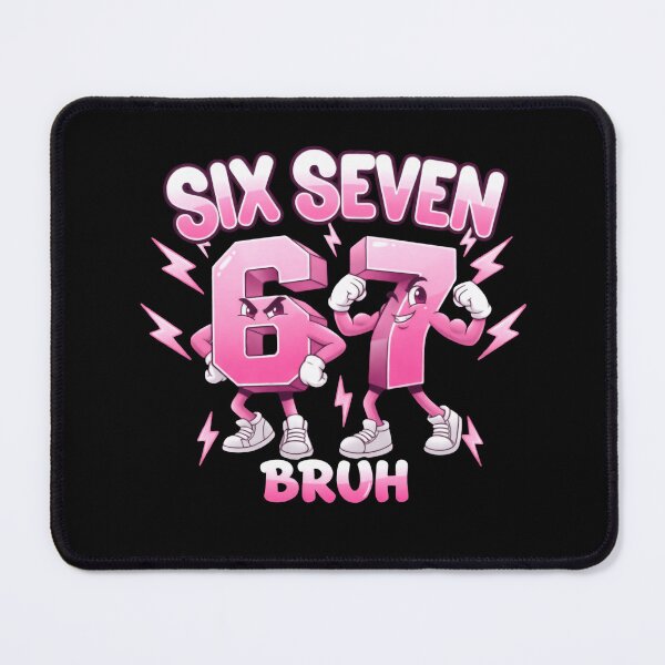 Item preview, Six Seven 67 Meme Pink Funny Characters designed and sold by HumansStuck12.