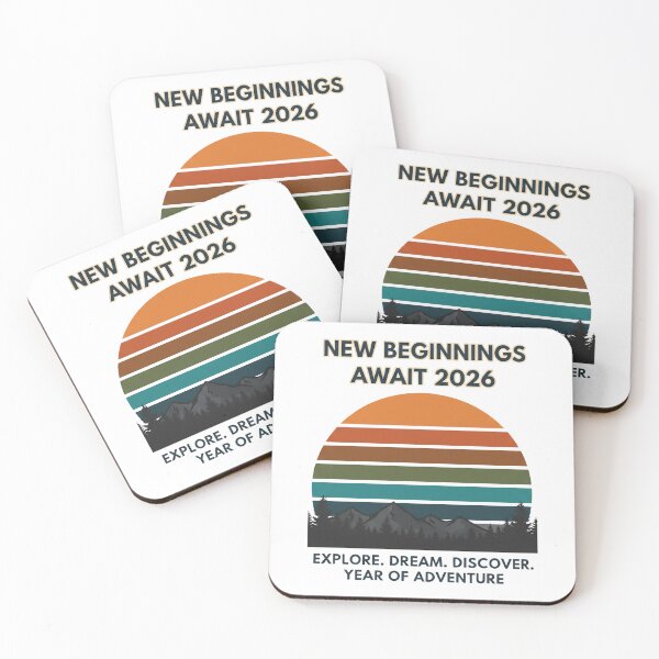Item preview, 2026: Year of Adventure – Vintage Retro Mountain Sunrise designed and sold by JanRizz.
