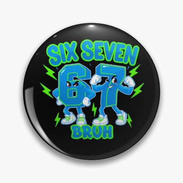 Item preview, Six Seven 67 Meme Neon Funny Energy designed and sold by HumansStuck12.