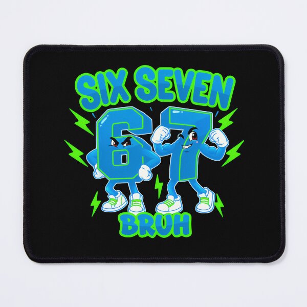 Item preview, Six Seven 67 Meme Neon Funny Energy designed and sold by HumansStuck12.