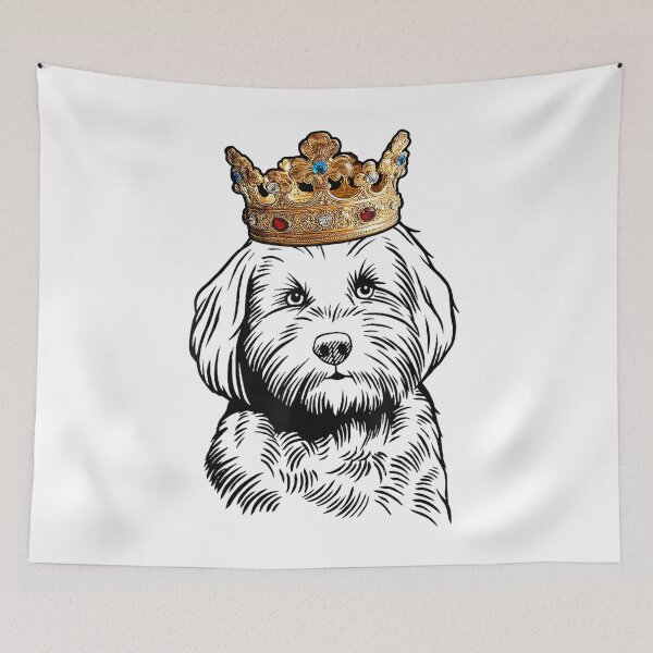 Item preview, Cavapoo Dog Wearing a Crown for Mom Dad Kids designed and sold by SALI MANI.