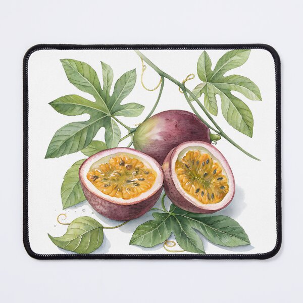 Item preview, Passion Fruit Watercolor Botanical Art | Tropical Fruit Illustration designed and sold by VividOrganica.