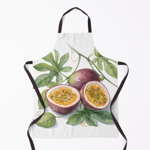 Item preview, Passion Fruit Watercolor Botanical Art | Tropical Fruit Illustration designed and sold by VividOrganica.