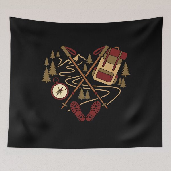 Item preview, Outdoor Hiking Heart Camping Valentine Men Women Nature designed and sold by clothesy7.
