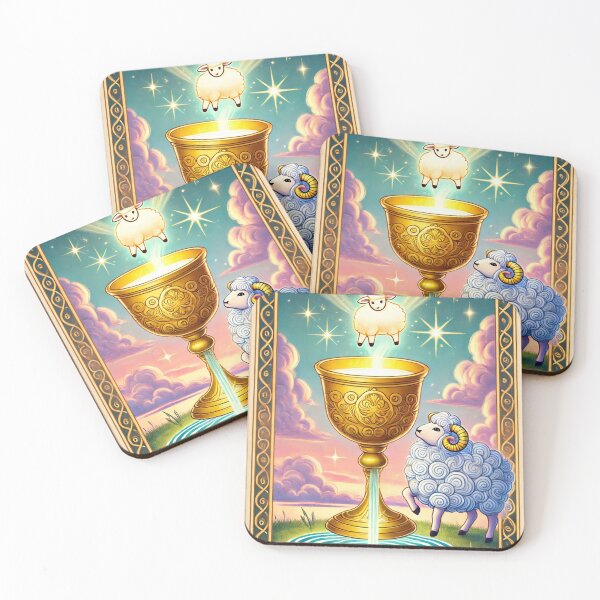 Item preview, Sheepism – Ace of Cups Tarot Card designed and sold by Thpoar.