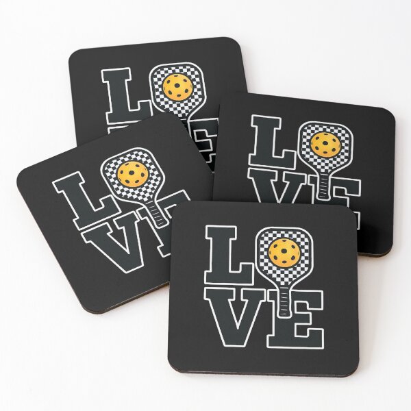 Item preview, Love Pickleball – Checkered Paddle and Ball Graphic Design designed and sold by w66aboo.