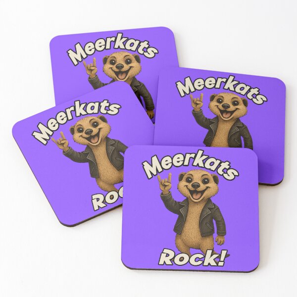 Item preview, Cool meerkat with a leather jacket and the right mood to rock out. designed and sold by Like it Different.