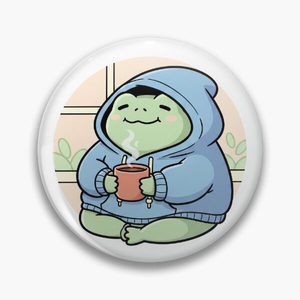 Item preview, Cozy Frog With Coffee Hoodie designed and sold by kakanto.