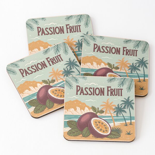 Item preview, Passion Fruit Vintage Tropical  | Retro Exotic Island Art designed and sold by VividOrganica.