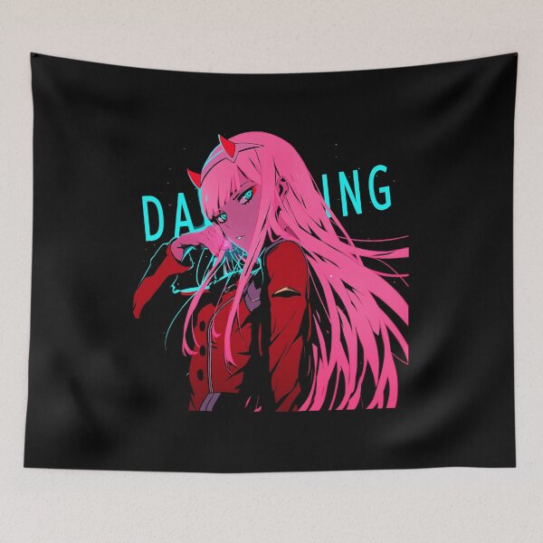 Item preview, Zero Two – Pink and Cyan Neon Glow Darling  designed and sold by cathnbeltrane.