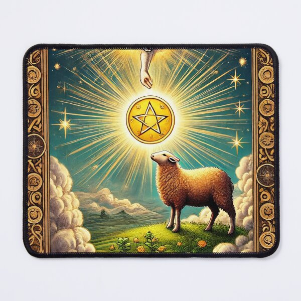 Item preview, Sheepism – Ace of Pentacles Tarot Card designed and sold by Thpoar.