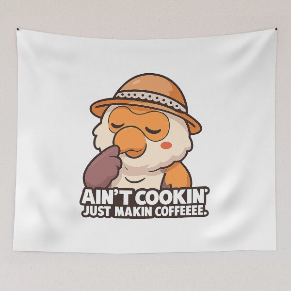 Item preview, Ain't Cookin' Just Making Coffee designed and sold by Koko The Proboscis Monkey.