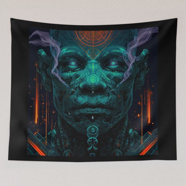 Item preview, Cyber Oracle Ritual Face designed and sold by DarkSpaceVibes.