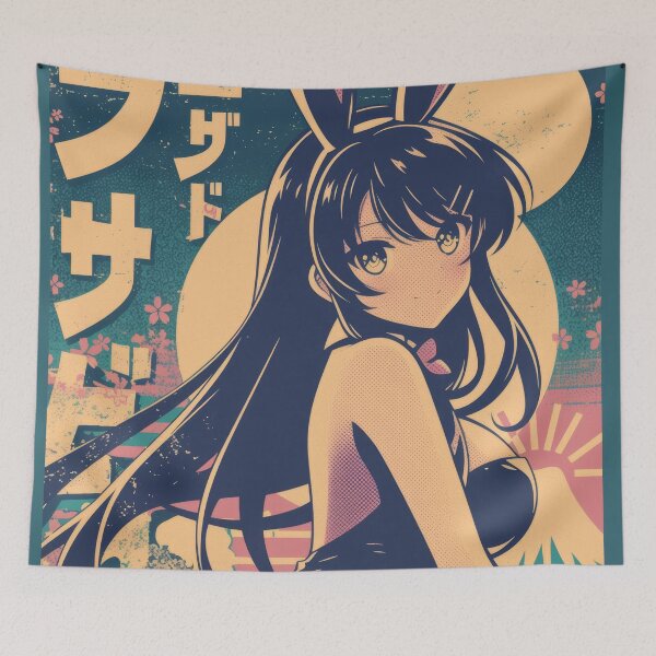 Item preview, Vintage Japanese Mai Bunny Girl Poster  designed and sold by AnimeArsenalPrints.