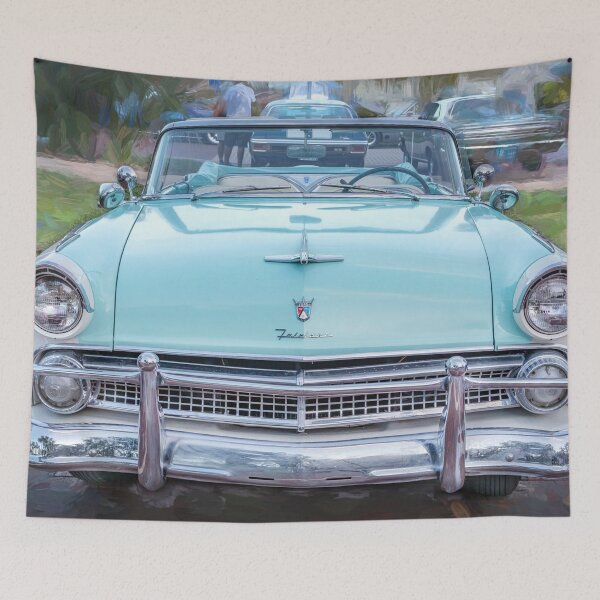 Item preview,  1955 White Blue Ford Fairlane Skyliner X114 designed and sold by RichFrancoCars.