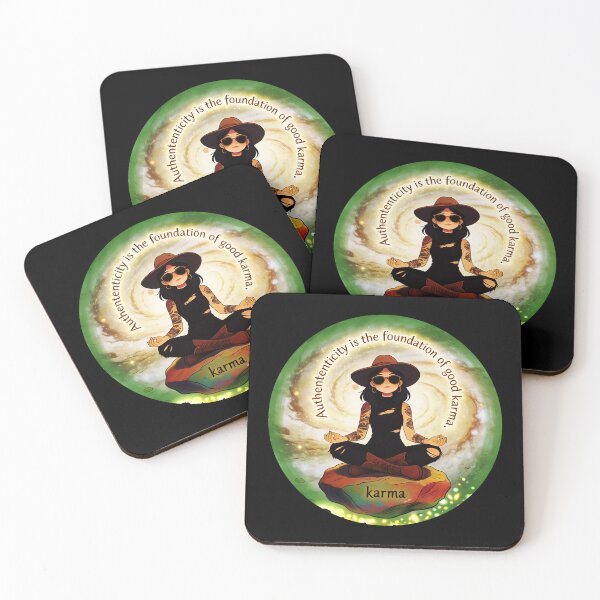Item preview, Authenticity is the Foundation of Good Karma - Zen Tattoo Girl Art designed and sold by Hen-C-Art.