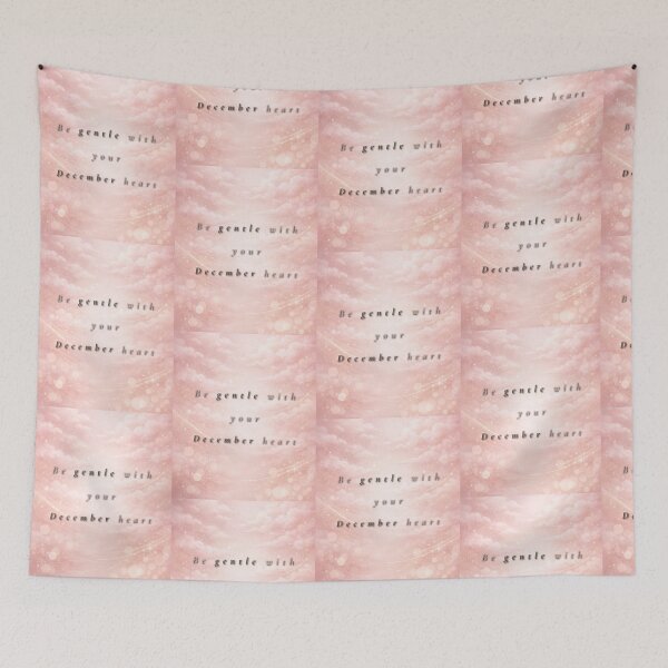Item preview, Be Gentle With Your December Heart – Soft Year-End Comfort Quote Art designed and sold by BlessedStudio31.