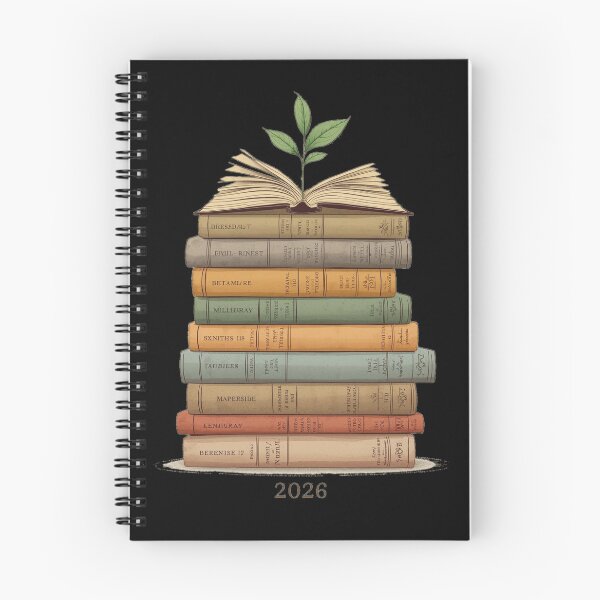 Item preview, 2026 Reading List Tracker - Bookish New Year Goal - Minimalist Library Art designed and sold by YvkafromPoland.