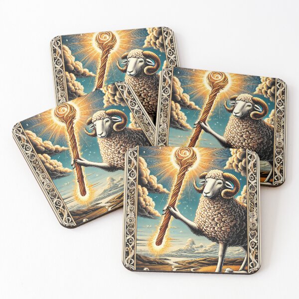 Item preview, Sheepism – Ace of Wands Tarot Card designed and sold by Thpoar.