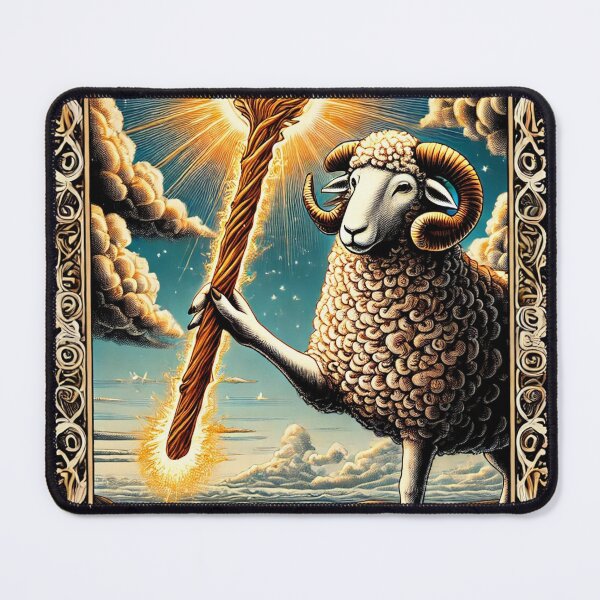 Item preview, Sheepism – Ace of Wands Tarot Card designed and sold by Thpoar.