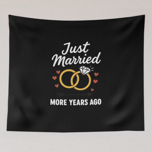 Item preview,  Just Married More Years Ago – Funny Wedding Anniversary Rings  designed and sold by w66aboo.