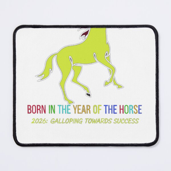 Item preview, 2026 Year of the Fire Horse Chinese Zodiac - Minimalist Lunar New Year Art designed and sold by MESSY-MIND.