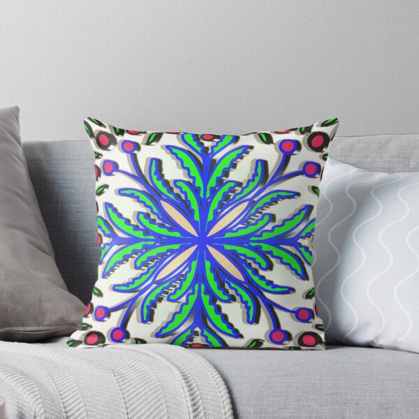 Item preview, "Swirling Floral Mandala with Dotted Orange Petals and Leaf Accents" designed and sold by nighttime1990.