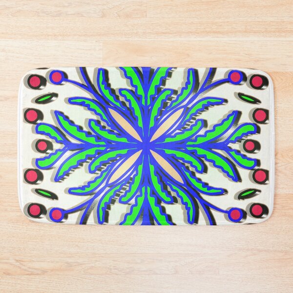 Item preview, "Swirling Floral Mandala with Dotted Orange Petals and Leaf Accents" designed and sold by nighttime1990.