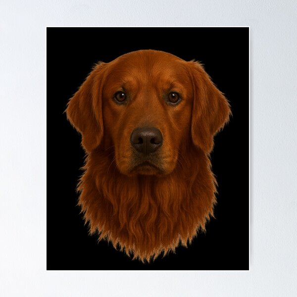 Item preview, Timeless Golden Retriever Art – Elegant Dark Golden Portrait designed and sold by TheTrueNest – style that’s truly yours..
