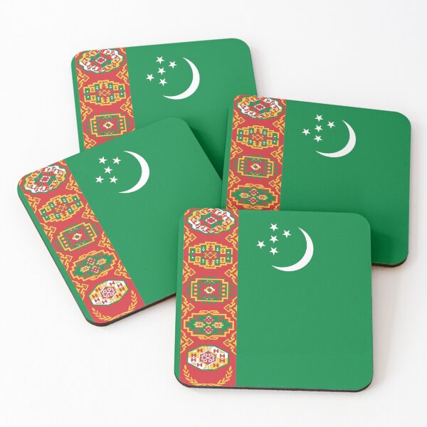 Item preview, Turkmenistan National Flag Detailed Design designed and sold by NTGUILTY.
