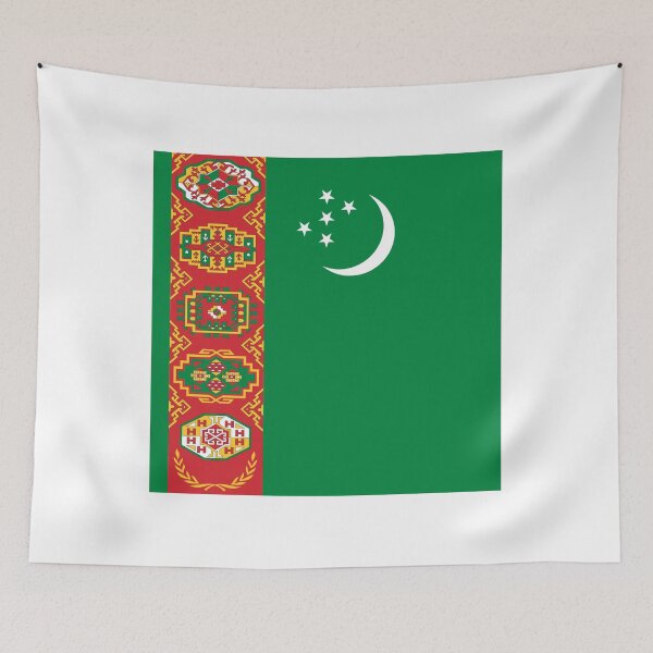Item preview, Turkmenistan National Flag Detailed Design designed and sold by NTGUILTY.