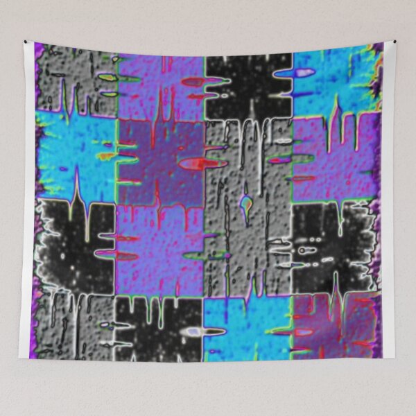 Item preview, distressed squares electrize 22 colorful geometric abstract design designed and sold by SmashingDeals.