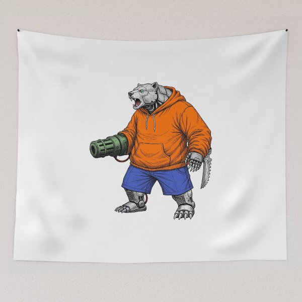 Item preview, The Cybernetic Fighting Bear designed and sold by krabbaraban.