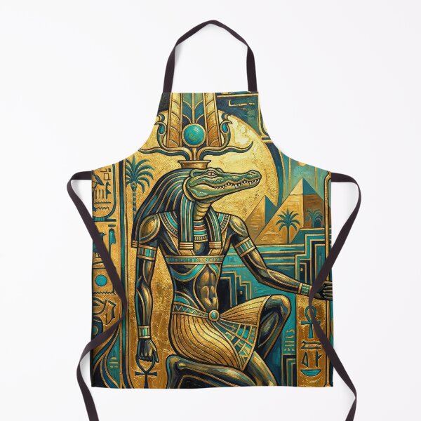 Item preview, Sobek Crocodile God Portrait | Egyptian Revival Art Deco Nouveau | Luxury Gallery Art Print designed and sold by Vintage Poster Gallery.
