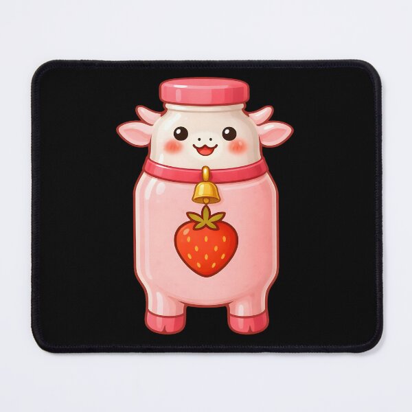 Item preview, Glass Cow Strawberry Milk Bottle designed and sold by PiggyWonka.