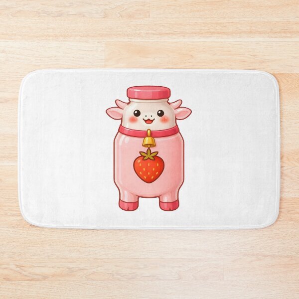 Item preview, Glass Cow Strawberry Milk Bottle designed and sold by PiggyWonka.