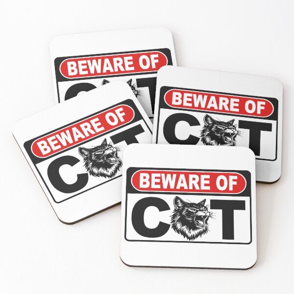 Item preview, Beware of Cat; designed and sold by StickerApe.