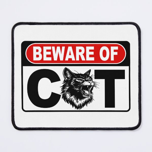 Item preview, Beware of Cat; designed and sold by StickerApe.