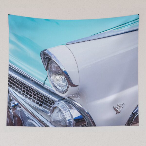 Item preview,  1955 White Blue Ford Fairlane Skyliner X118 designed and sold by RichFrancoCars.
