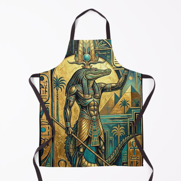 Item preview, Sobek Crocodile God Portrait | Egyptian Revival Art Deco Nouveau | Luxury Gallery Art Print designed and sold by Vintage Poster Gallery.