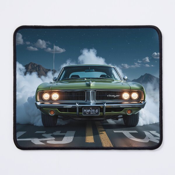 Item preview, 1970s American Muscle – Green Power Burning the Night Road designed and sold by Crazy Ronald.